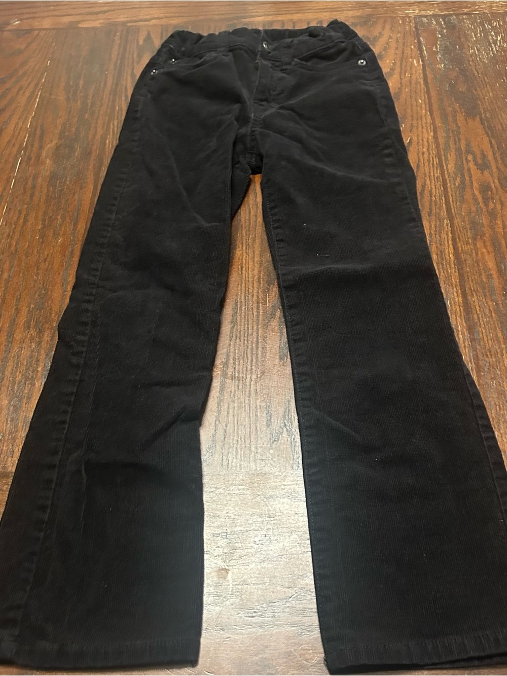 Thereabouts Girl Size 7 Black Corduroy High Rise Straight Leg Pants